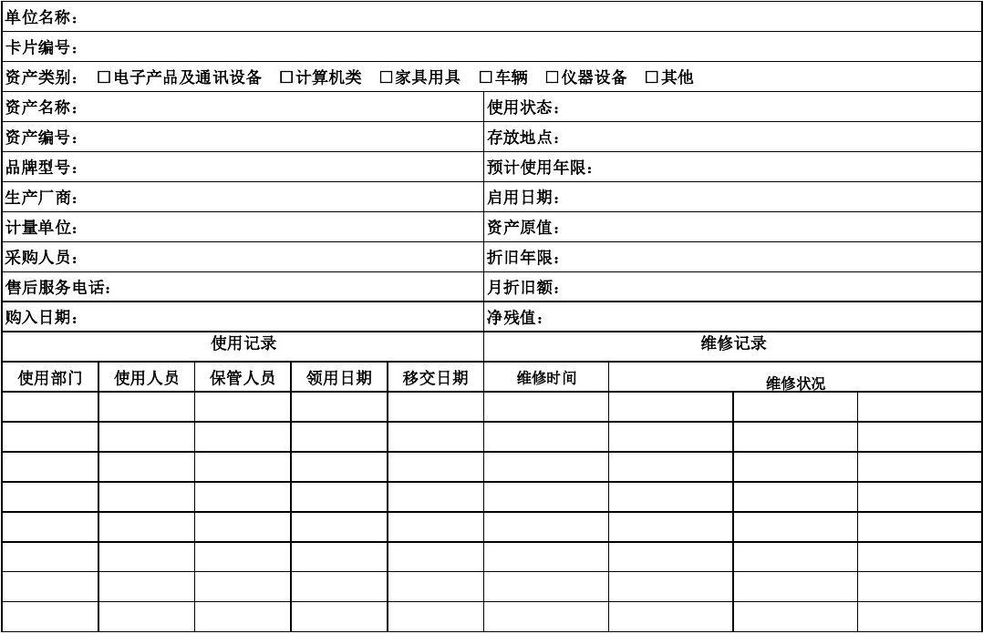 如何高效管理各類(lèi)資產(chǎn)？基于通訊設(shè)備修理的固定資產(chǎn)卡片模板詳解